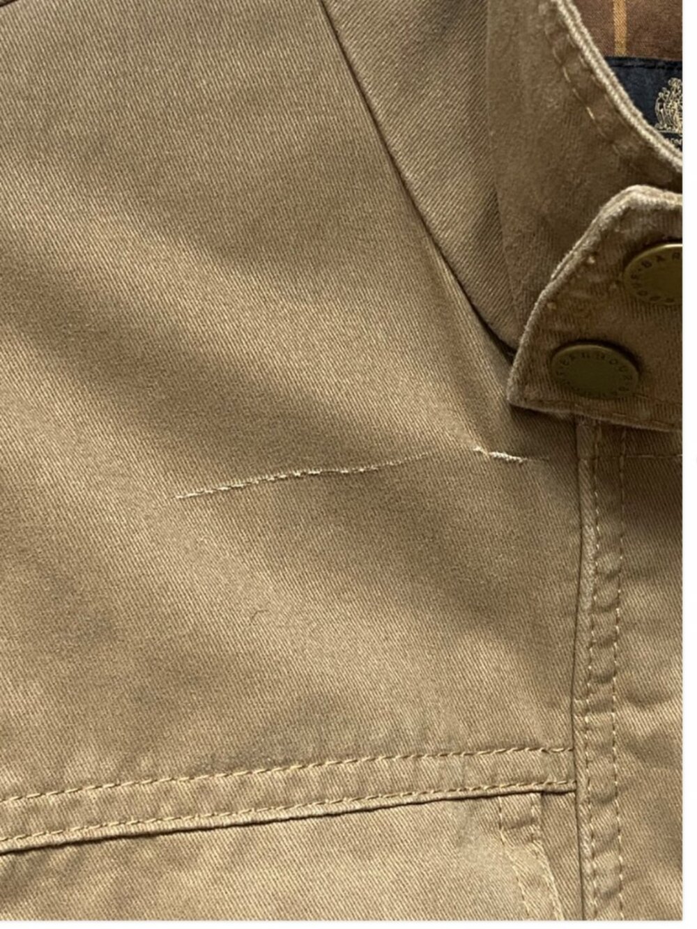 Barbour Brown Military Style Zip Snap Button Jacket Size 4 US - Picture 3 of 11